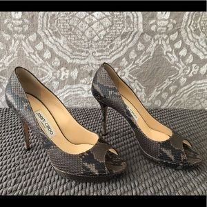 Jimmy Choo, Snake Print Heels, Size 39, Pre-owned